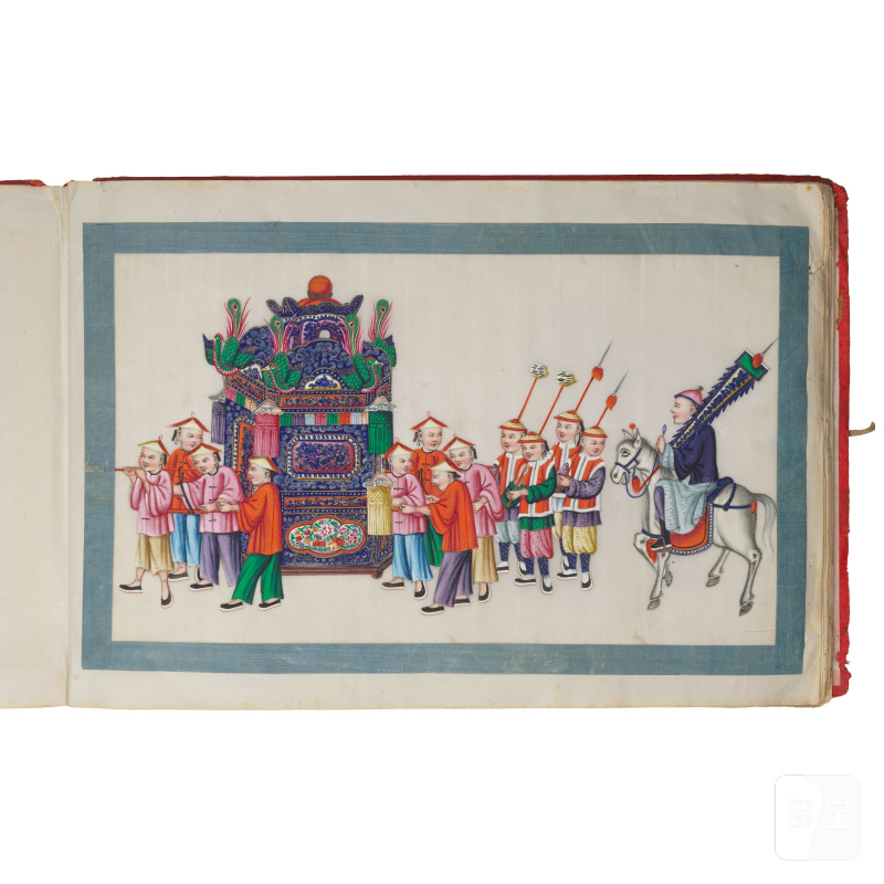 中國畫家 十九世紀 遊行圖冊頁十二開 設色紙本 | CHINESE ARTIST (19TH CENTURY) - 图13